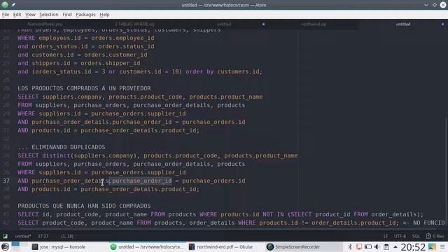 61 - Consultas Relacionales con WHERE en Northwind Ejemplo 4 [MariaDB 10/MySQL] смотреть онлайн