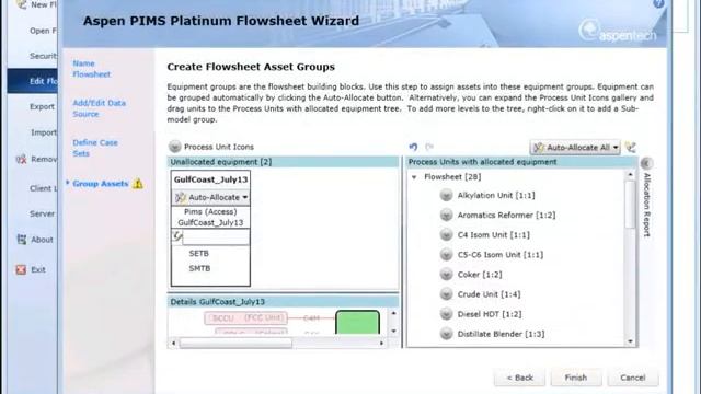 Aspen PIMS Platinum V8.2 Flowsheet Wizard смотреть онлайн