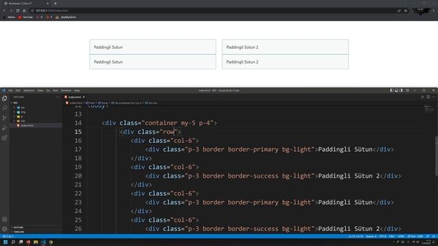 Ders 27 Bootstrap 5 Oluklar Gutters смотреть онлайн