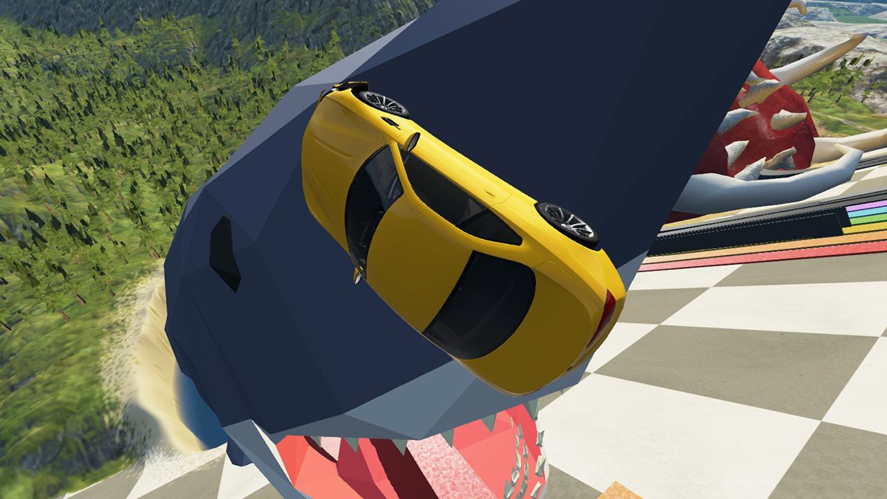 Beamng drive - скоростные автомобили прыгают в пасть акулы 2 | HITGAMEZ