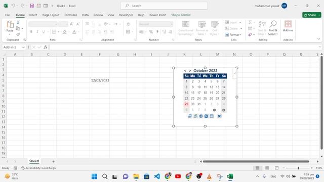 Date Picker in Excel смотреть онлайн