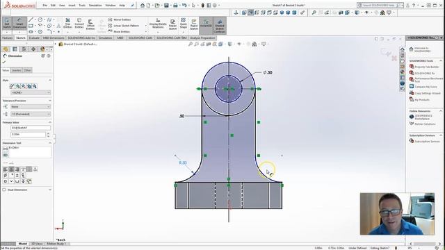 SolidWorks: Image on Sketch Plane without All Dimensions Final Components (Section 2-6) смотреть онлайн