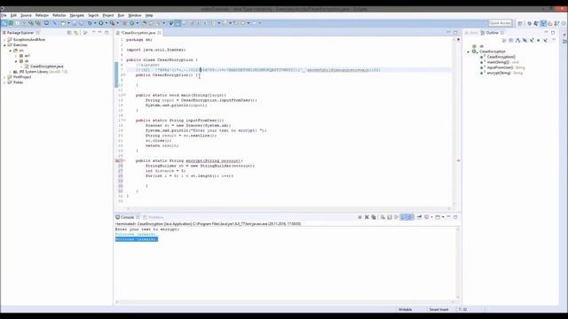 Java tutorial polski - szyfr Cezara, ćwiczenie StringBuilder смотреть онлайн