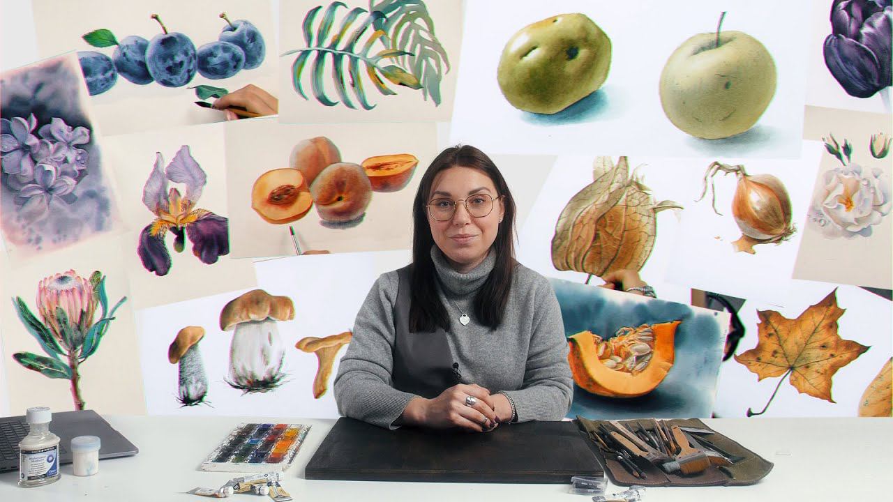 Об онлайн-курсе «Ботаника акварелью» смотреть онлайн