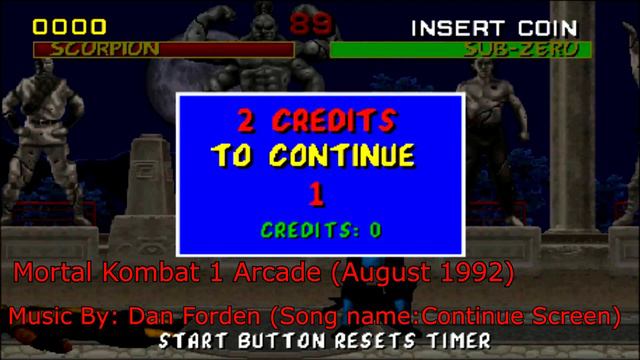Mortal Kombat Arcade 1 Soundtrack (Continue Screen) -Dan Forden- смотреть онлайн