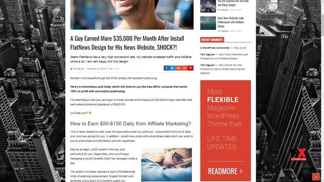 FlatNews -“ Responsive Magazine WordPress Theme Hollis Dusty смотреть онлайн