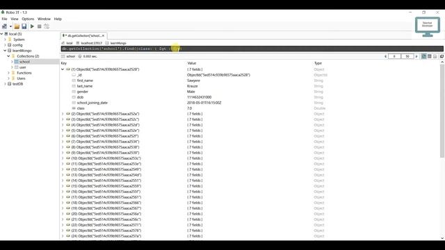15.MongoDB tutorial for beginners: $gt(greater than) and $gte (greater than equal) смотреть онлайн