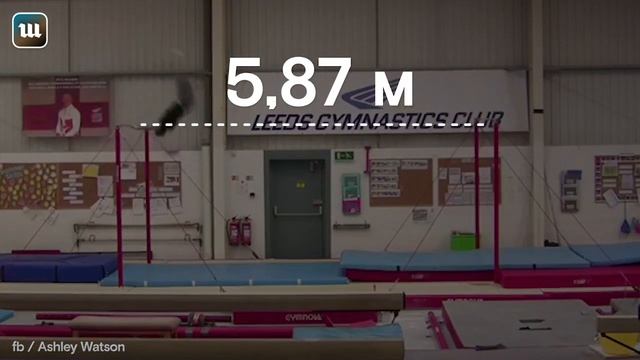 Рекордный прыжок британского гимнаста - 5,87м смотреть онлайн