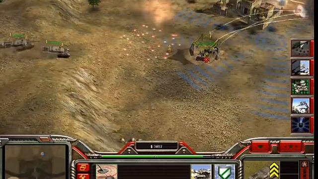 How to play Command & Conqueror Generals(Reloaded fire)2005 CCCR 1 vs 7 strongest bots battle. смотреть онлайн