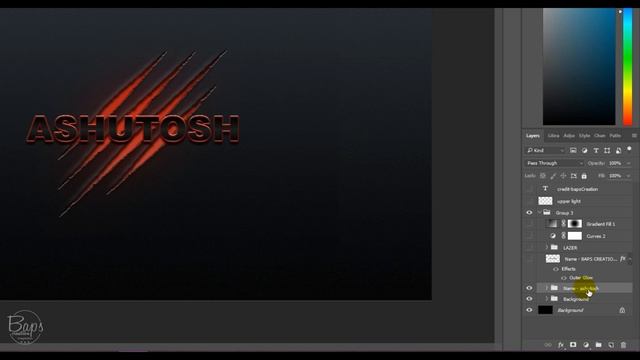Photoshop Tutorial | How to create your own NAME wallpaper for PC | Baps Creation смотреть онлайн