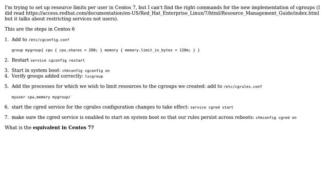 Centos 6 to Centos 7 cgroups смотреть онлайн
