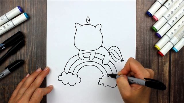 How to draw a UNICORN CAT step by step смотреть онлайн