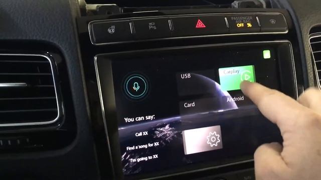 Volkswagen Touareg NF 2017 with RNS 850 - wirless CarPlay. смотреть онлайн