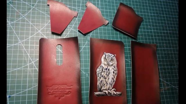 Чехол книжка для смартфона. Изделия из кожи. СКСтиль. Сова. смотреть онлайн