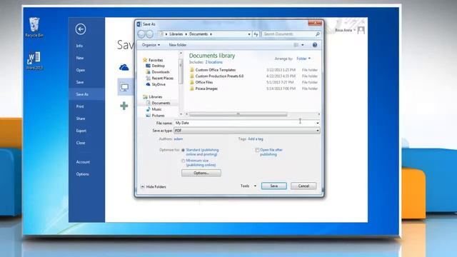 How to save a file as a PDF in Word 2013 смотреть онлайн