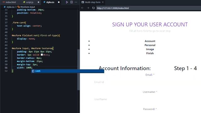 Create Multi-Step Signup Form Using HTML, CSS & JavaScript | Multi Step Form | JavaScript Projects смотреть онлайн