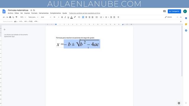 ? Curso Google Docs ✅ Insertar ecuaciones y fórmulas matemáticas смотреть онлайн