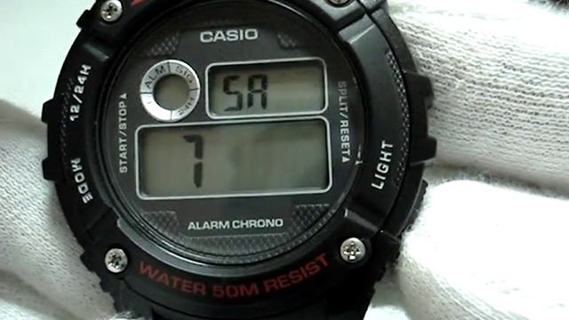 Настройка Casio W-216H-1A инструкция по управлению
