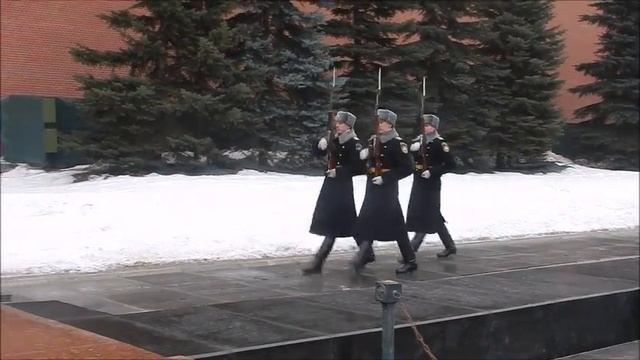 Changing of the Guard in Kremlin, Moscow, Russia смотреть онлайн