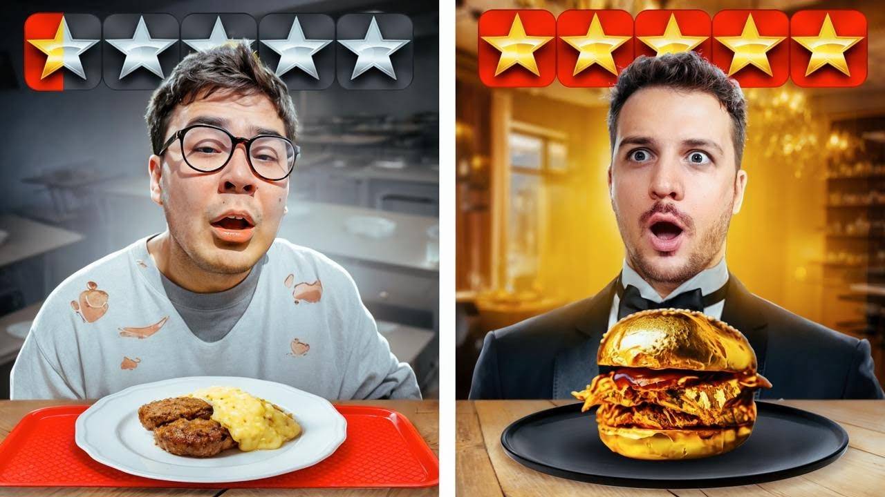 ДОРОГОЙ VS ДЕШЕВЫЙ РЕСТОРАН ЧЕЛЛЕНДЖ смотреть онлайн