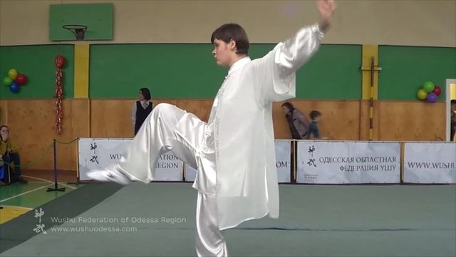 Тайцзи цзянь Закаляпина София на Чемпионате по ушу в Одессе 42 форма смотреть онлайн