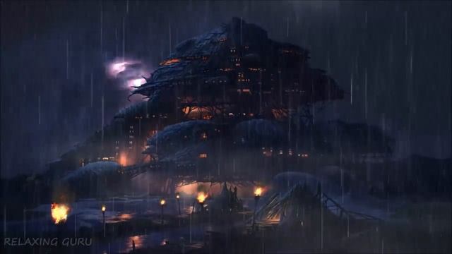 Heavy Thunderstorm Sounds with Rain and Very Intense Thunder and Lightning Atmosphere at Night смотреть онлайн