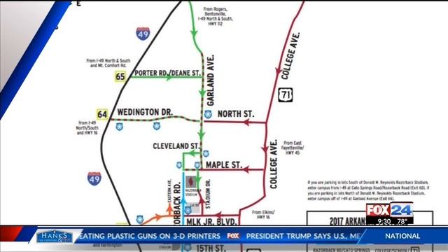 Razorback Football Game Day Traffic Flow (Fox 24) смотреть онлайн