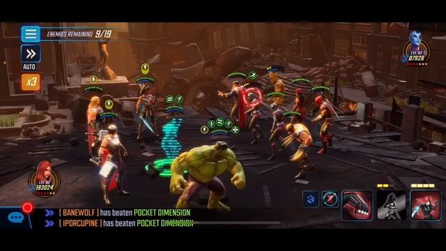Pocket Dimension 4 | Easy Nodes with Avenging Asgard | Marvel Strike Force Free to Play смотреть онлайн