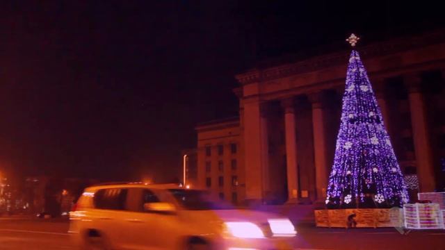 Новогодняя ёлка на площади Астана (старая площадь Алматы) смотреть онлайн