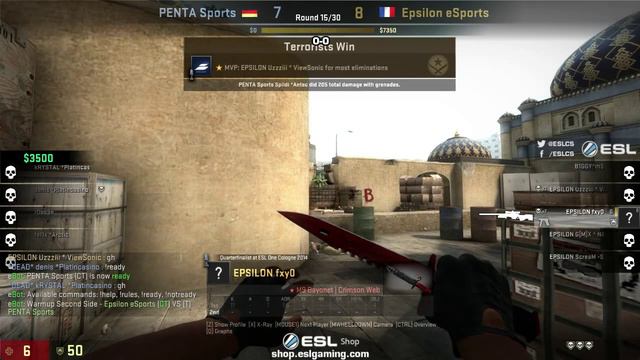 Penta Vs EPSILON On De_dust2 (1st Map) @ ESL PRO LEGUE #1 By Ceh9