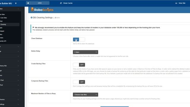 PHP Cam Script (v4) - Database Cleaning