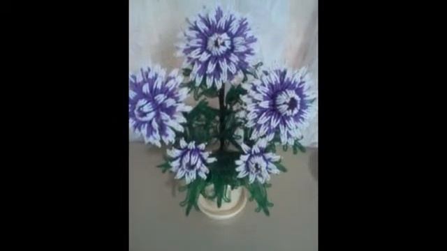 Поделки из бисера-Георгины из бисера смотреть онлайн