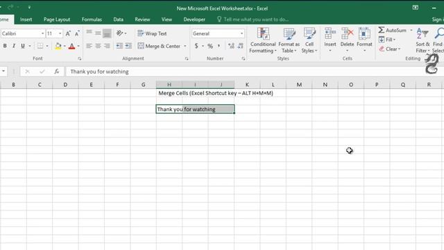 Shortcut Key to Merge Cell in Excel смотреть онлайн
