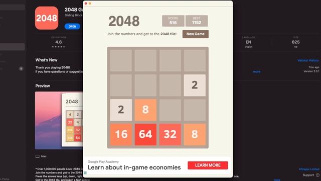 sliding block puzzle game 2048 App Store смотреть онлайн