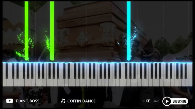 Coffin Dance 🎹 EASY Piano Tutorial 🎹 PIANO BOSS смотреть онлайн