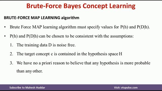 Naive Bayes Theorem | Maximum A Posteriori Hypothesis | MAP Brute Force Algorithm by Mahesh Huddar смотреть онлайн