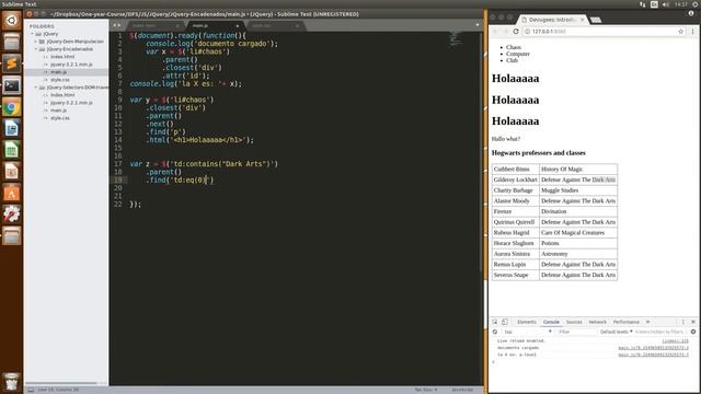 Encadenado y filtros en JQuery nuestra biblioteca de javascript смотреть онлайн