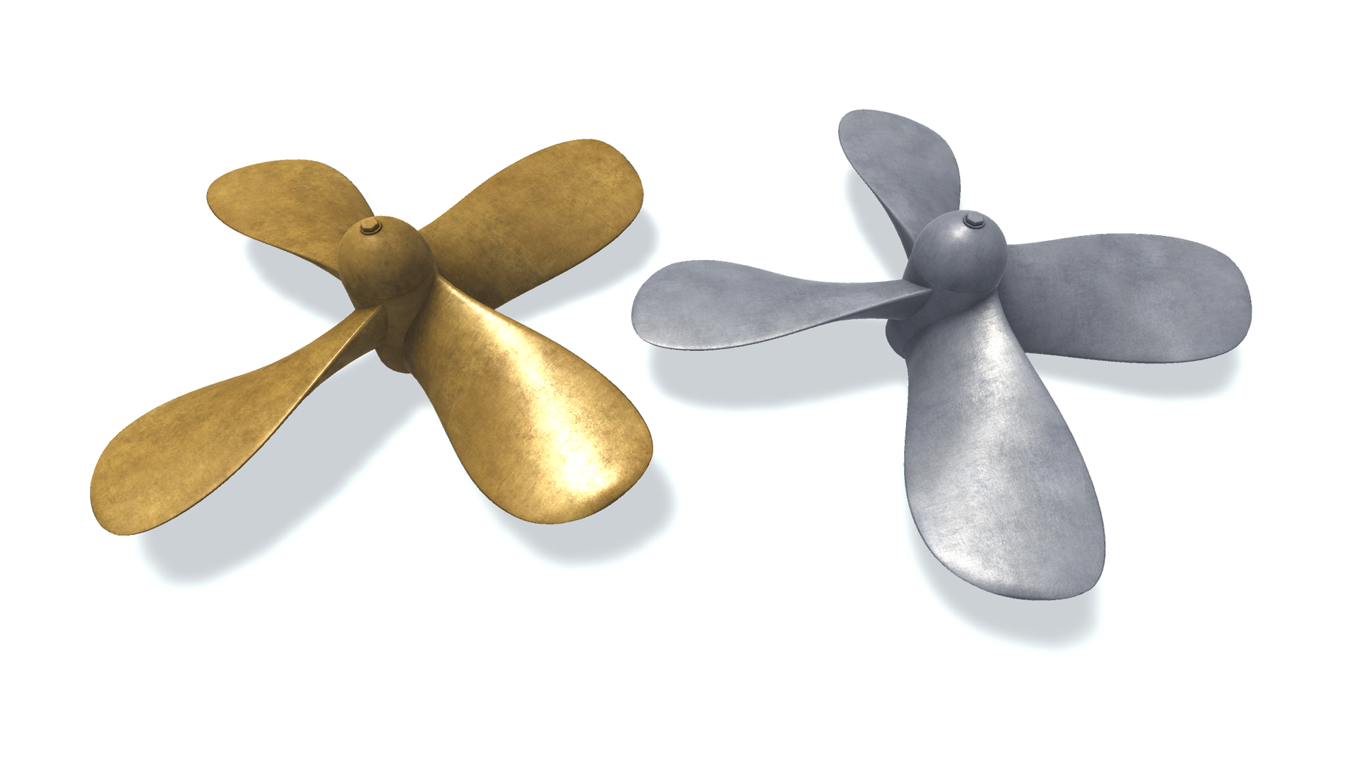 3D модель. Гребной винт B 4. 3D Model. Ship screw B4.