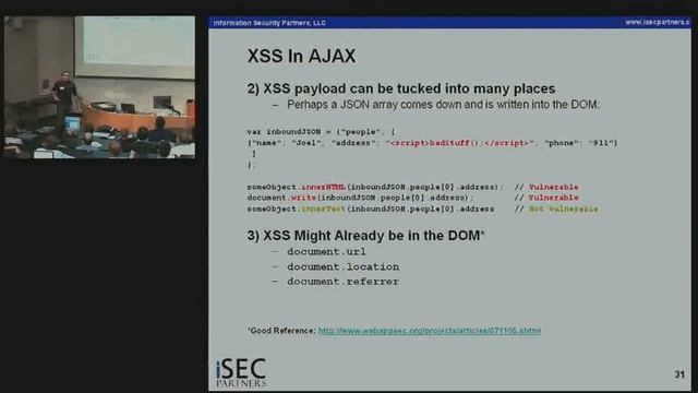 r | p 2006: Breaking AJAX Web Applications: Vulns 2.0 in Web 2.0 - Alex Stamos смотреть онлайн
