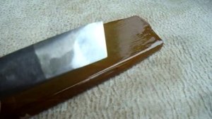 Заточные бруски из найденных камней. Проба на "зуб".