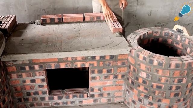 Крутая дровяная печь из кирпичей с множеством отсеков показываю результат смотреть онлайн