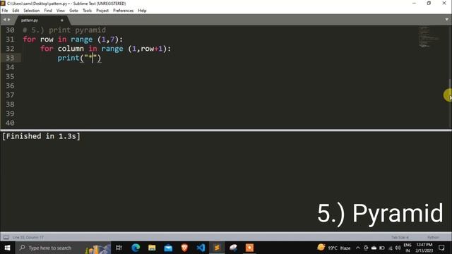 Python Programs to Print Pattern - Pyramid, Star,Diamond,Triangle | how to print pattern in python смотреть онлайн