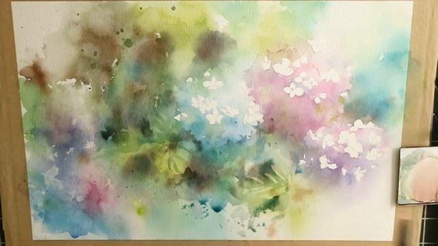 Watercolor Painting Of Flowers - Hydrangea #watercolor #flowers #painting
