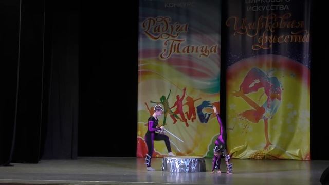 Пластическая пара. Образцовый цирковой коллектив "Радуга" Рыжкова Софья, Новоселецкая Юлия. смотреть онлайн