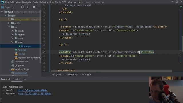 Playground with style modal in bootstrap-vue for vuejs - bootstrap-vue tutorial смотреть онлайн