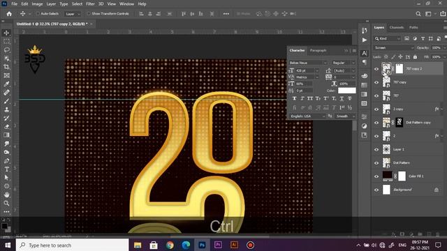 Happy New Year 2022 Golden Poster Design in | Photoshop 2021 Tutorial | смотреть онлайн