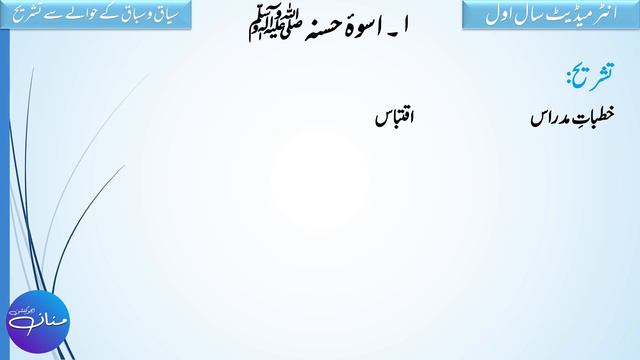 Iqtibas Ki Tashreeh | 𝗨𝘀𝘄𝗮-𝗲-𝗛𝗮𝘀𝗻𝗮 | Intermediate I | Seyaq o Sabaaq Kay Hawaly Se Tashreeh | FSc I смотреть онлайн