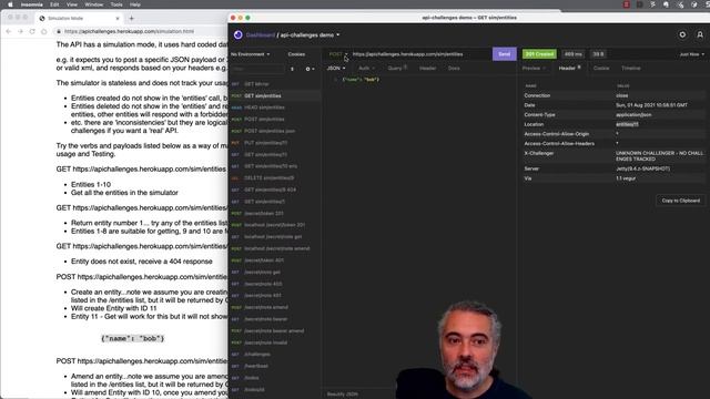 API Challenges Simulation Walkthrough using Insomnia смотреть онлайн