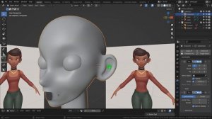 Создание персонажа в Blender. Уши. Часть 5.