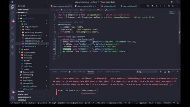 14. Install Taiga UI and use it with Angular Reactive Forms смотреть онлайн